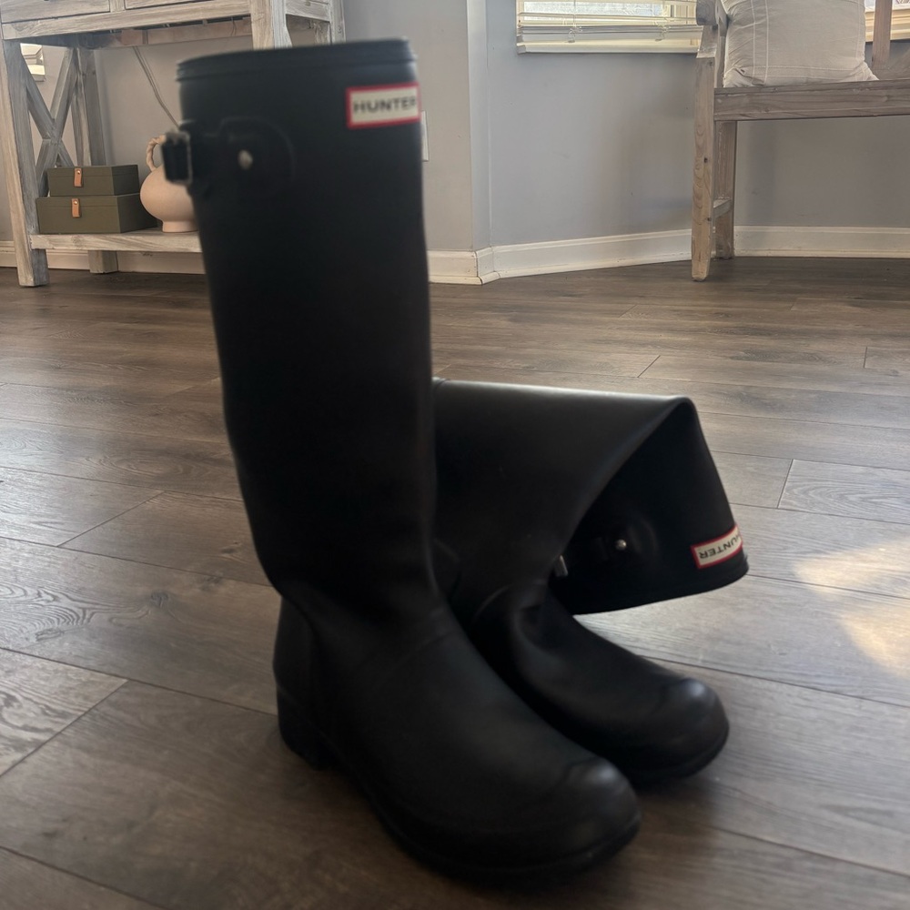 HUNTER BOOT Classic Black Rain Boots - READ DESCRIPTION